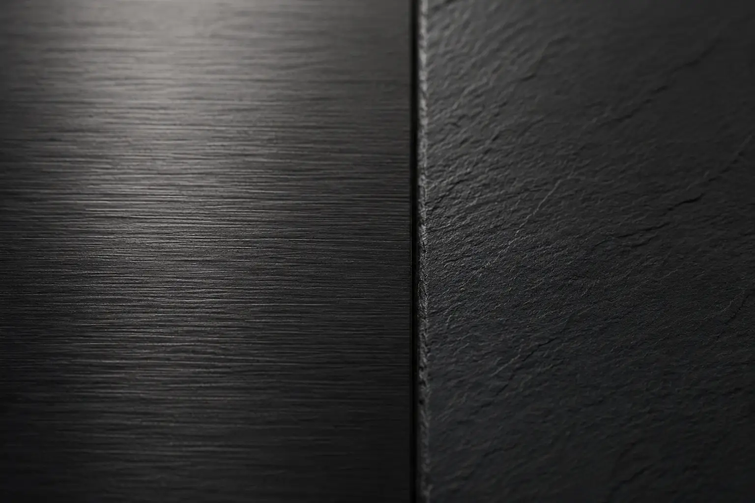 Blackened metal and dark slate material study